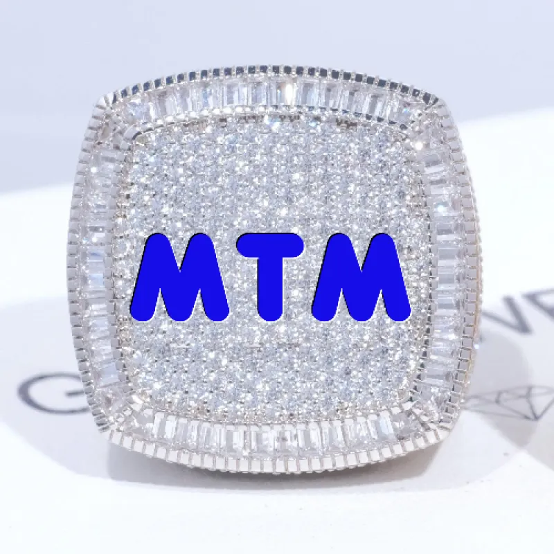 CUSTOM LETTER 3D ICED RING made by The GUU Shop