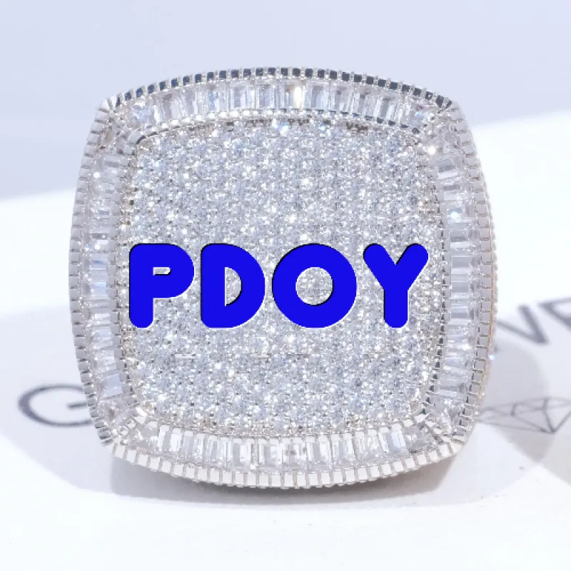 CUSTOM LETTER 3D ICED RING made by The GUU Shop