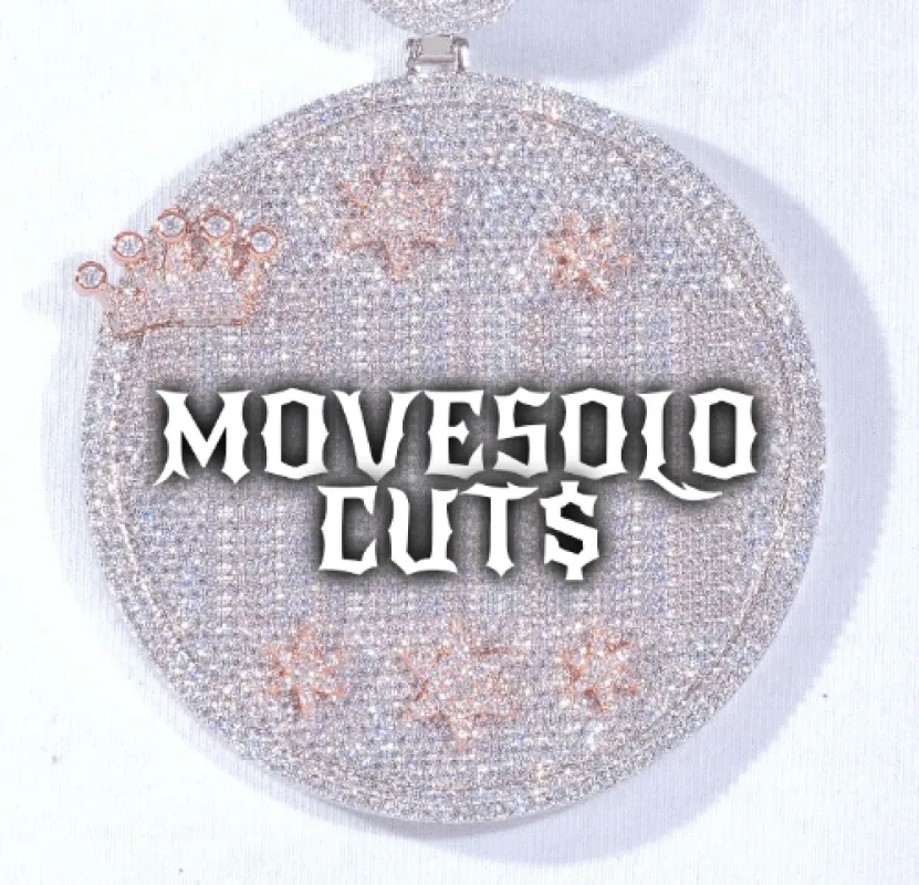 CUSTOM LETTER NECKLACE 3D BIG CROWN DISC made by The GUU Shop