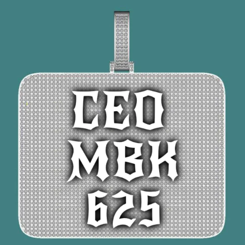 CUSTOM LETTER NECKLACE 3D BIG SQUARE made by The GUU Shop