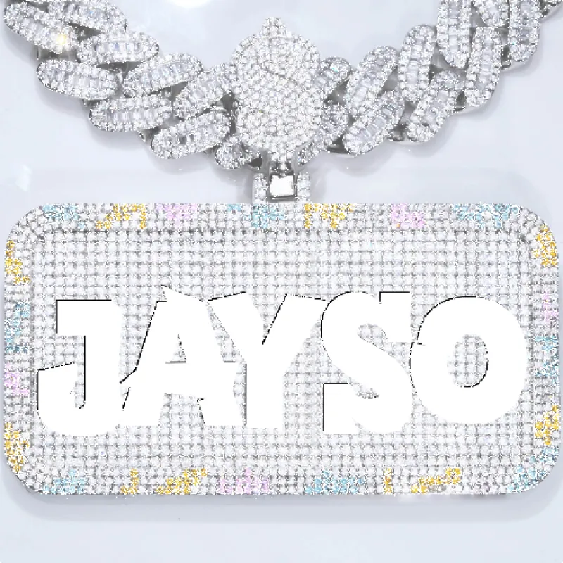 CUSTOM LETTER NECKLACE 3D COLORFUL SQUARE made by The GUU Shop