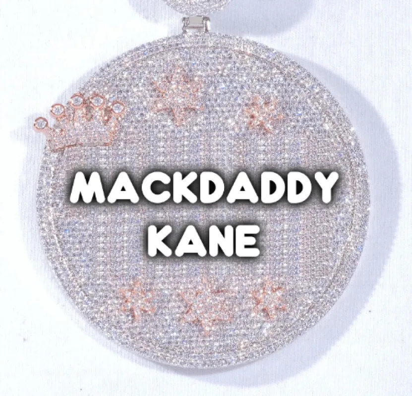 CUSTOM LETTER NECKLACE 3D BIG CROWN DISC made by The GUU Shop