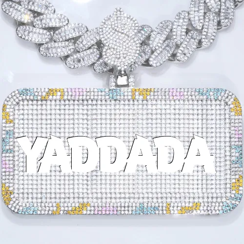 CUSTOM LETTER NECKLACE 3D COLORFUL SQUARE sold by The GUU Shop