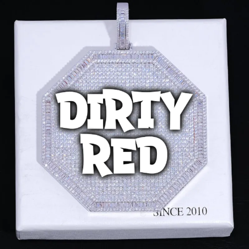 CUSTOM LETTER NECKLACE 3D BIG OCTAGON made by The GUU Shop