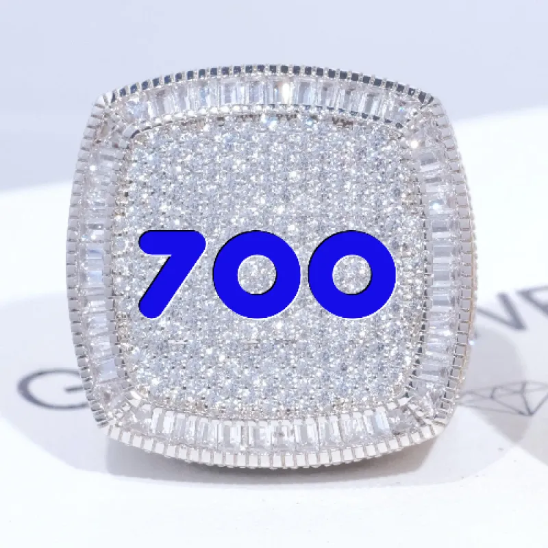 CUSTOM LETTER 3D ICED RING made by The GUU Shop