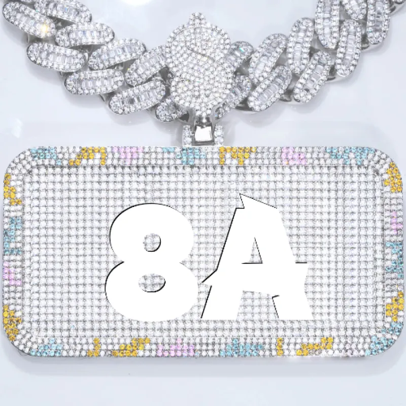 CUSTOM LETTER NECKLACE 3D COLORFUL SQUARE made by The GUU Shop