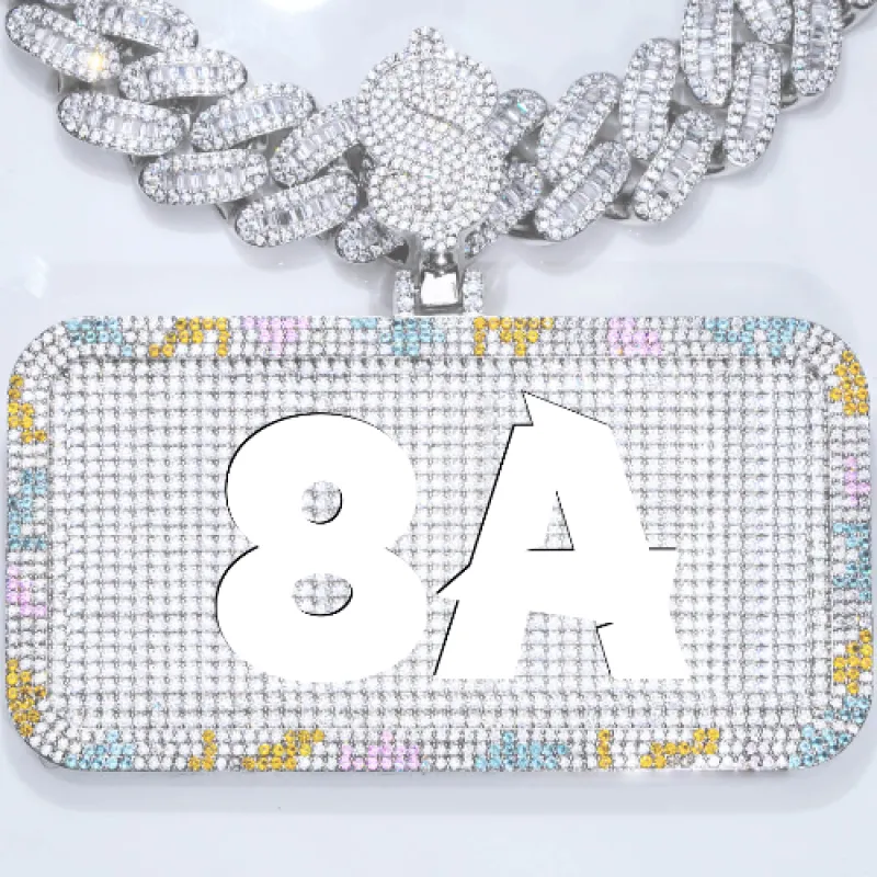 CUSTOM LETTER NECKLACE 3D COLORFUL SQUARE made by The GUU Shop