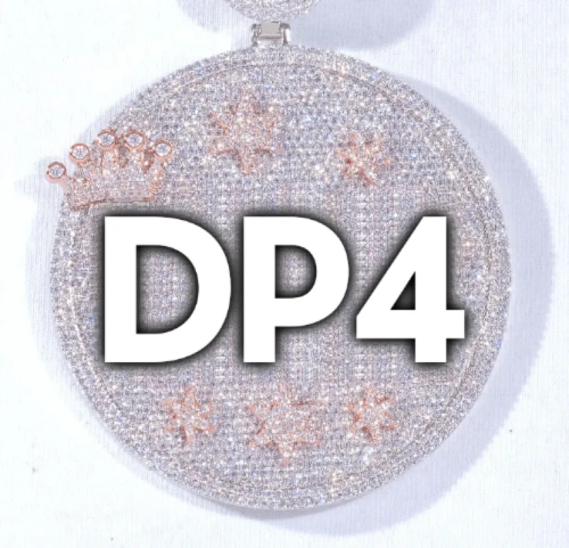 CUSTOM LETTER NECKLACE 3D BIG CROWN DISC made by The GUU Shop
