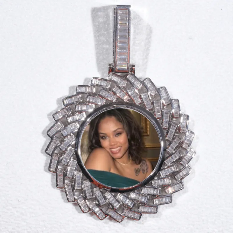 Large 3D Baguette Custom Picture Pendant made by The GUU Shop