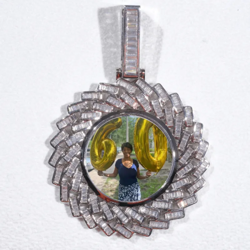 Large 3D Baguette Custom Picture Pendant made by The GUU Shop