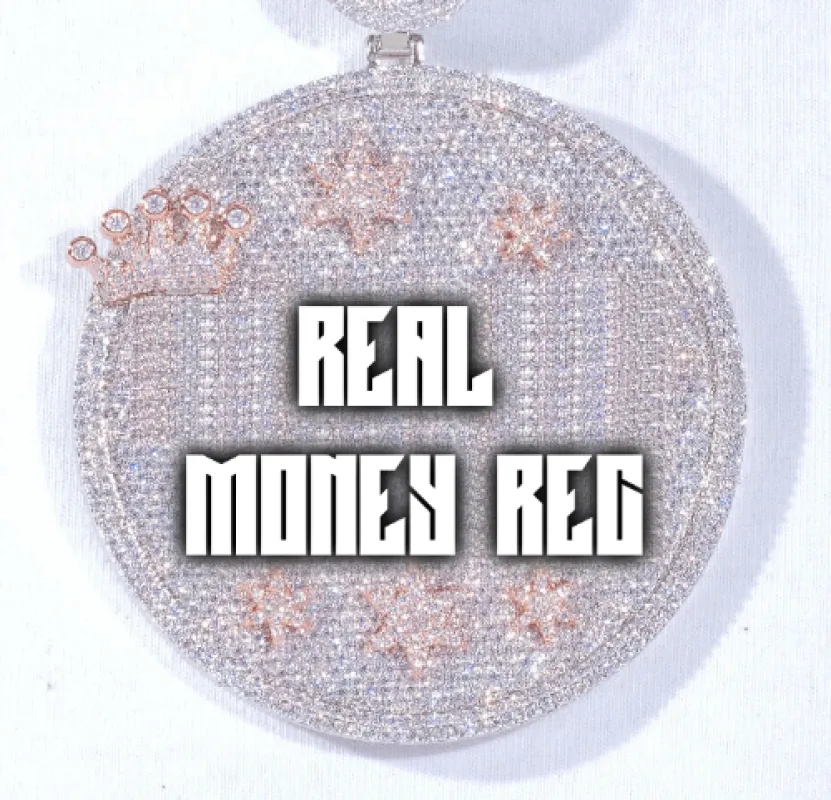 CUSTOM LETTER NECKLACE 3D BIG CROWN DISC made by The GUU Shop