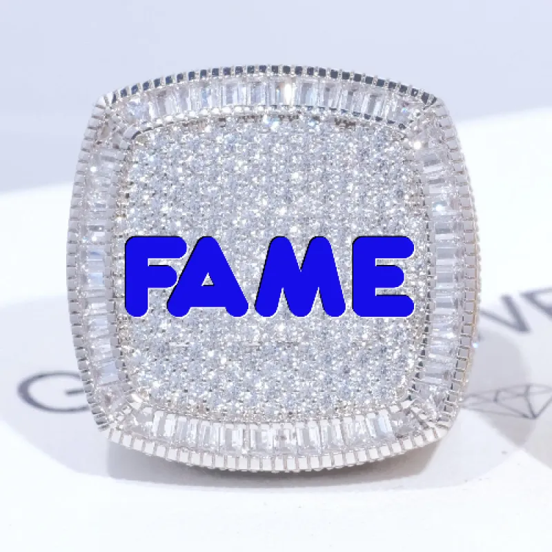 CUSTOM LETTER 3D ICED RING made by The GUU Shop