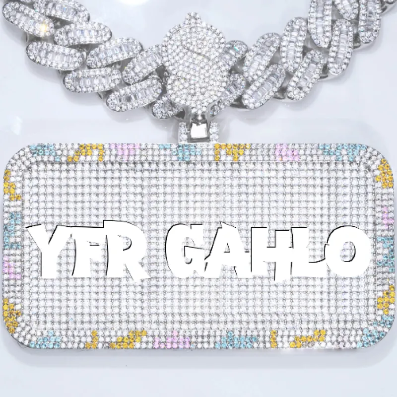 CUSTOM LETTER NECKLACE 3D COLORFUL SQUARE made by The GUU Shop