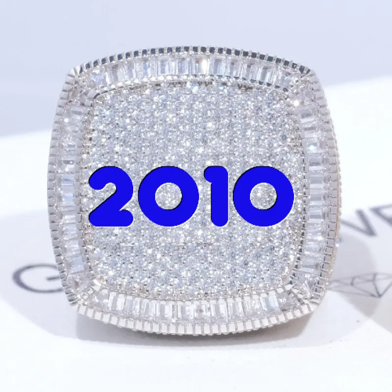 CUSTOM LETTER 3D ICED RING made by The GUU Shop