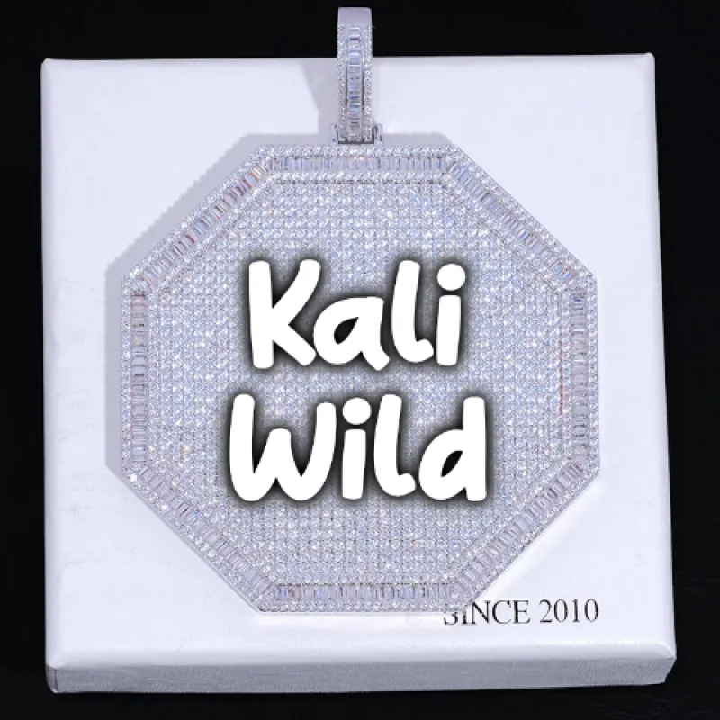 CUSTOM LETTER NECKLACE 3D BIG OCTAGON made by The GUU Shop