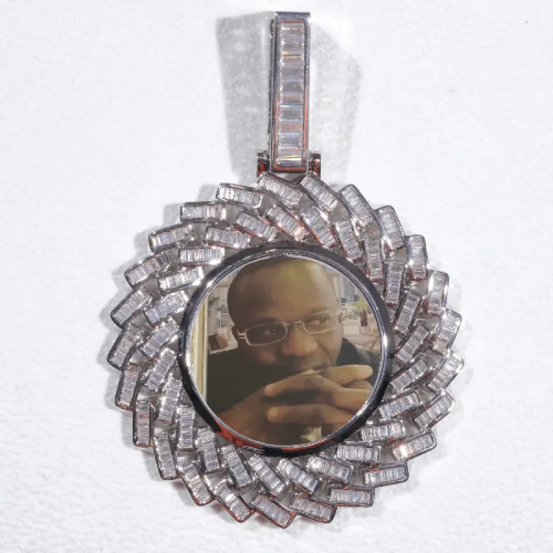 Large 3D Baguette Custom Picture Pendant made by The GUU Shop