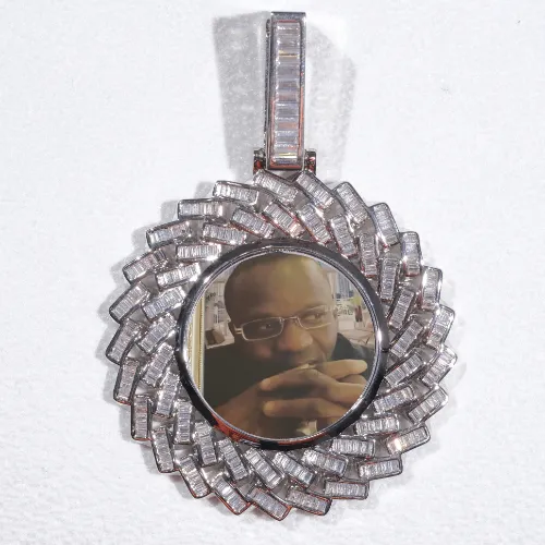 Large 3D Baguette Custom Picture Pendant sold by The GUU Shop