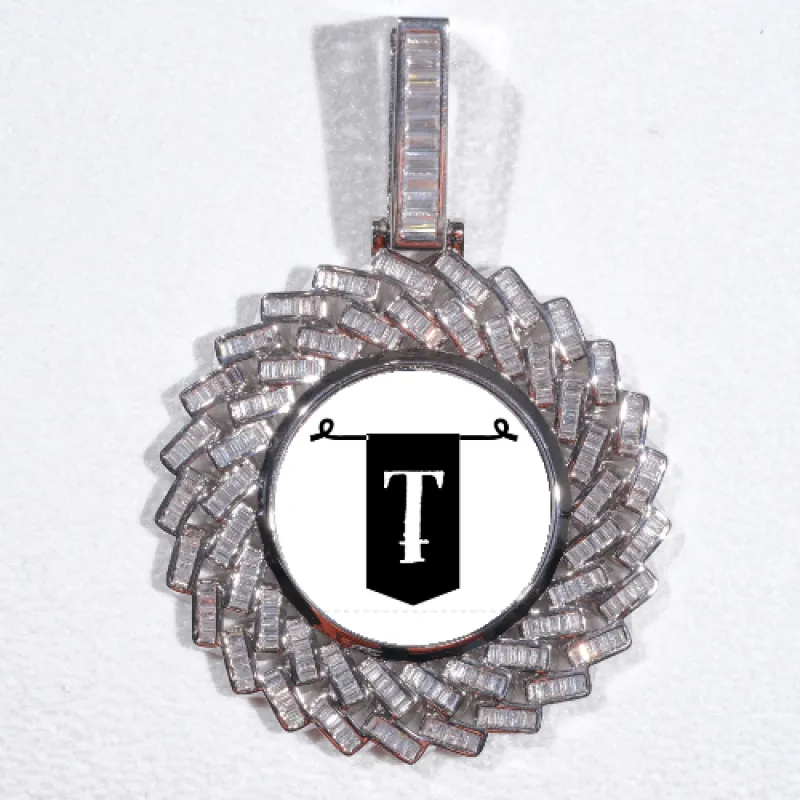 Large 3D Baguette Custom Picture Pendant made by The GUU Shop