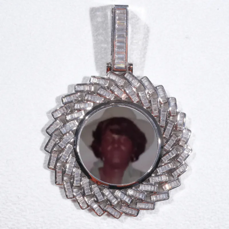 Large 3D Baguette Custom Picture Pendant made by The GUU Shop