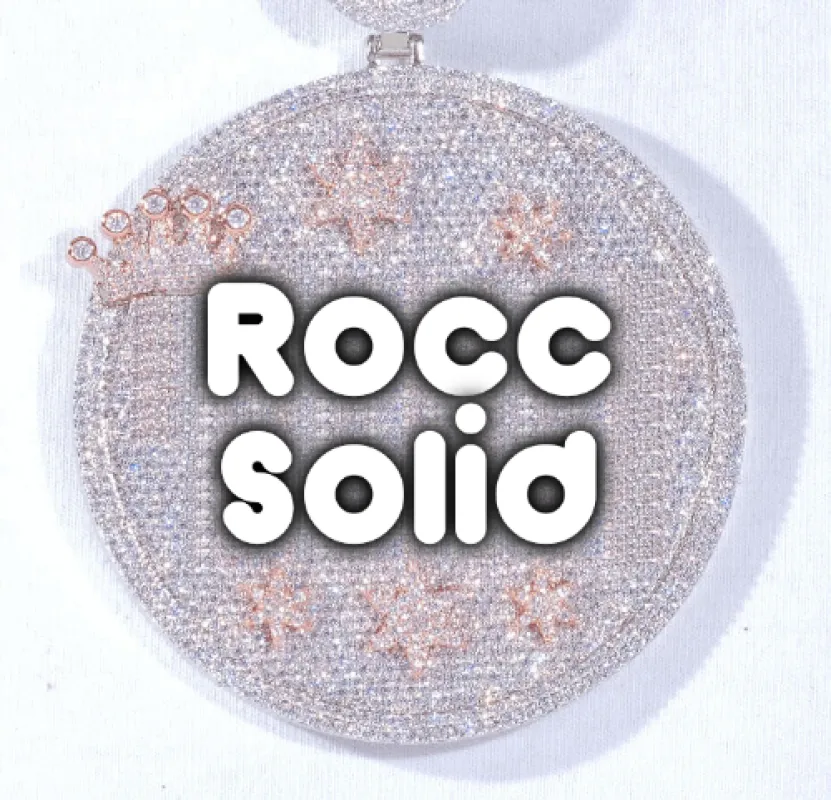 CUSTOM LETTER NECKLACE 3D BIG CROWN DISC made by The GUU Shop