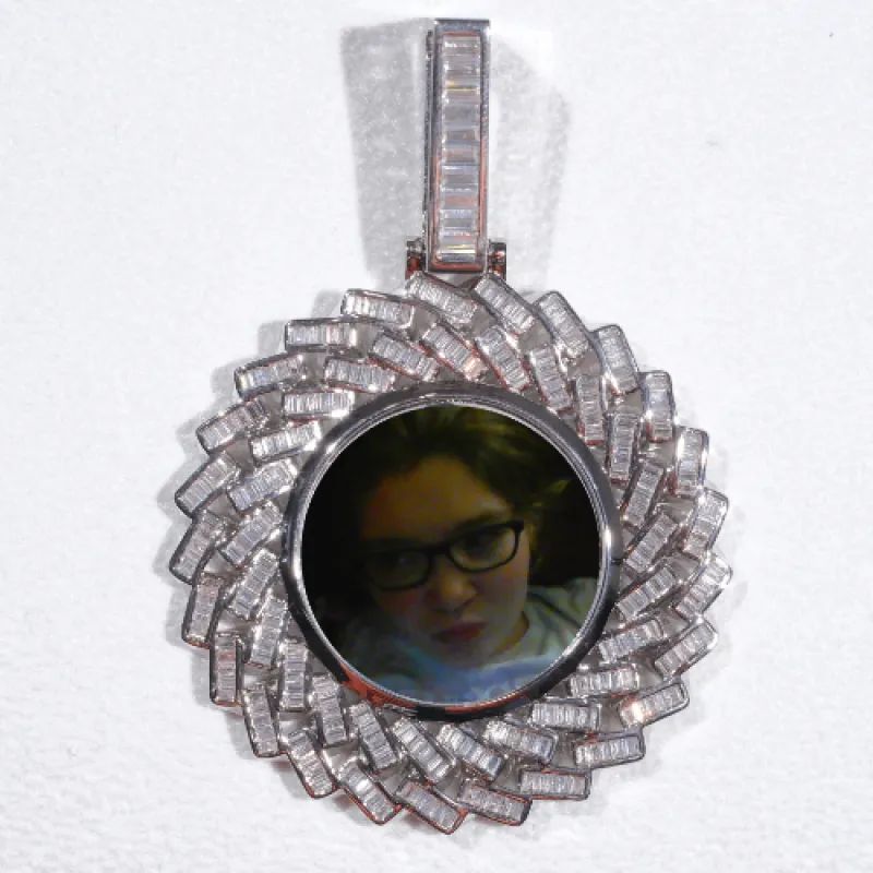 Large 3D Baguette Custom Picture Pendant made by The GUU Shop