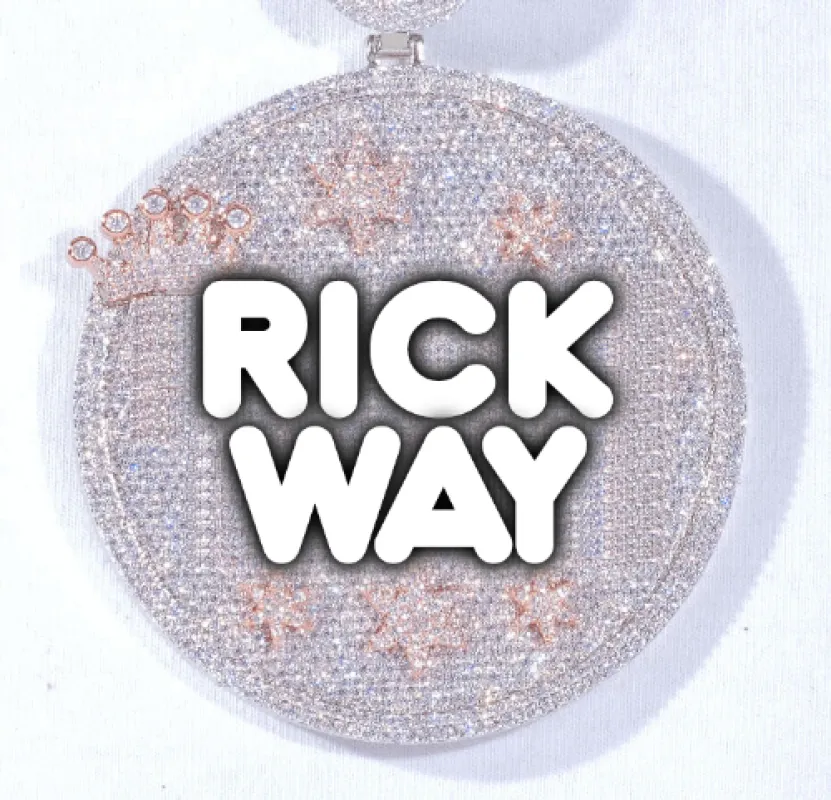 CUSTOM LETTER NECKLACE 3D BIG CROWN DISC made by The GUU Shop