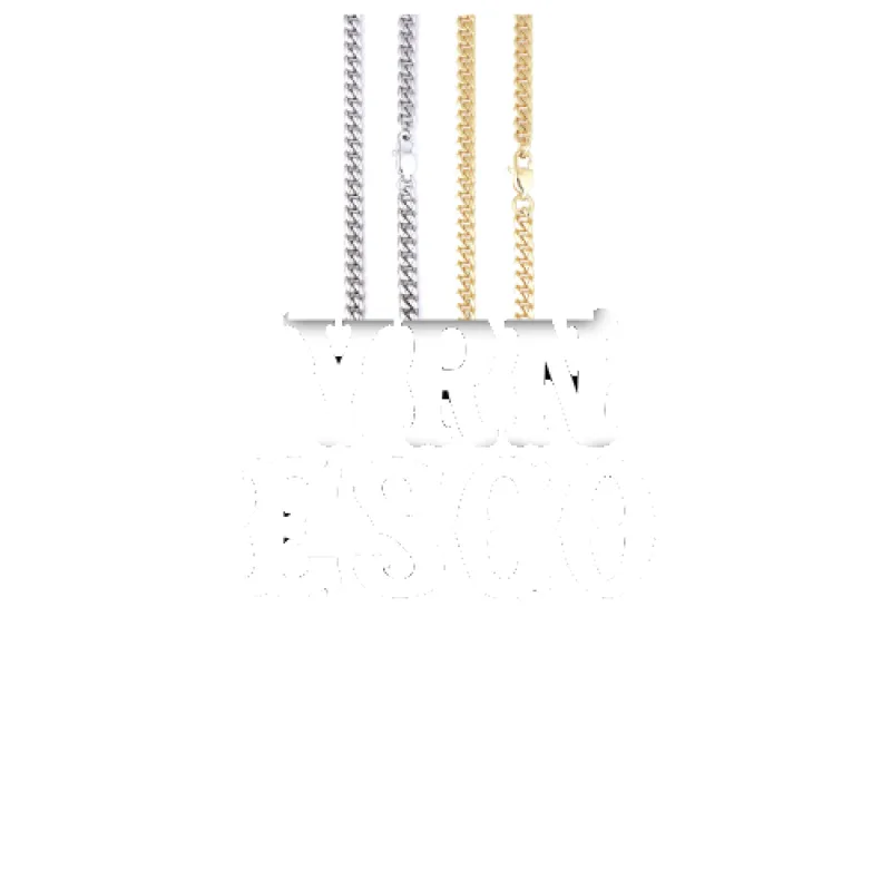 Custom Letters Freibeuter Font Necklace made by The GUU Shop