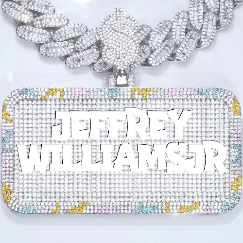 CUSTOM LETTER NECKLACE 3D COLORFUL SQUARE made by The GUU Shop