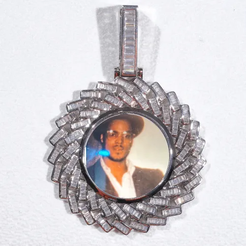 Large 3D Baguette Custom Picture Pendant sold by The GUU Shop