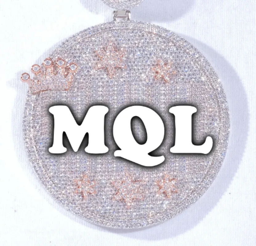 CUSTOM LETTER NECKLACE 3D BIG CROWN DISC made by The GUU Shop