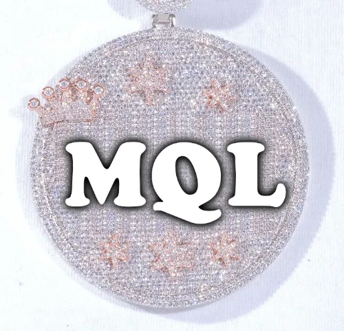 CUSTOM LETTER NECKLACE 3D BIG CROWN DISC sold by The GUU Shop