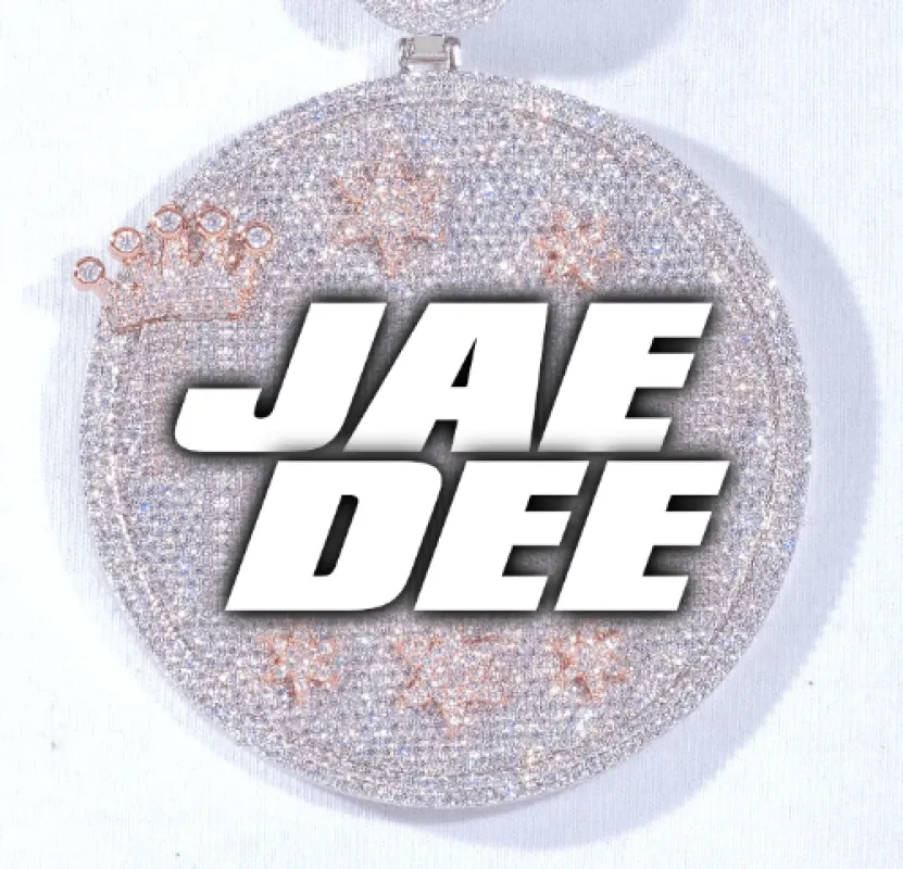 CUSTOM LETTER NECKLACE 3D BIG CROWN DISC made by The GUU Shop