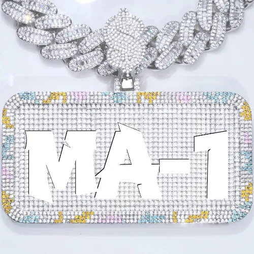 CUSTOM LETTER NECKLACE 3D COLORFUL SQUARE sold by The GUU Shop