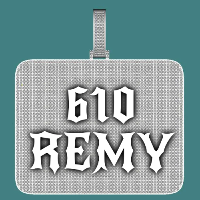 CUSTOM LETTER NECKLACE 3D BIG SQUARE made by The GUU Shop