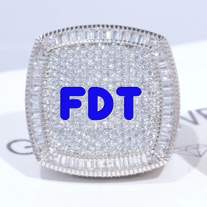 CUSTOM LETTER 3D ICED RING made by The GUU Shop