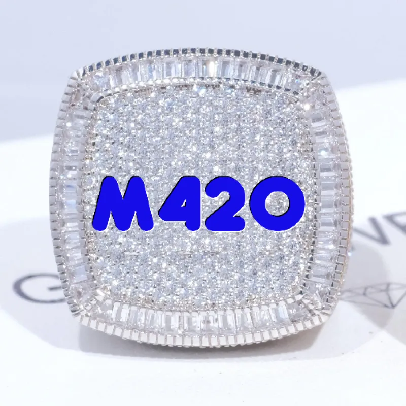 CUSTOM LETTER 3D ICED RING made by The GUU Shop