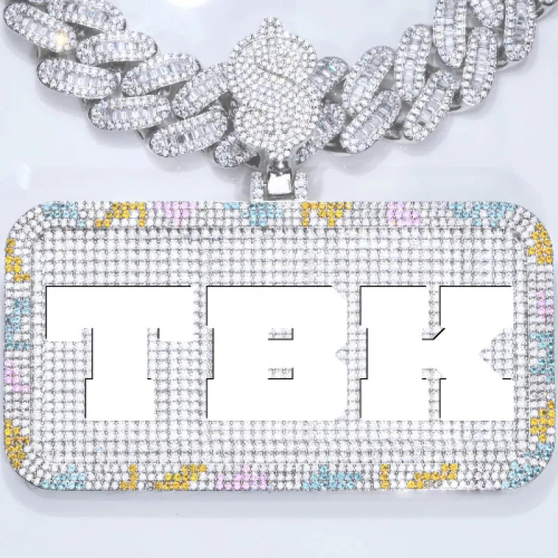 CUSTOM LETTER NECKLACE 3D COLORFUL SQUARE made by The GUU Shop
