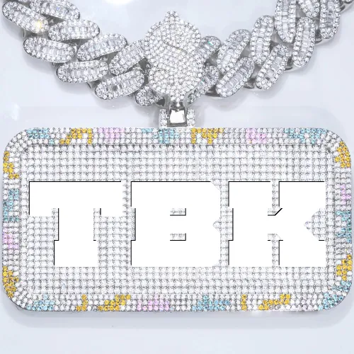 CUSTOM LETTER NECKLACE 3D COLORFUL SQUARE sold by The GUU Shop