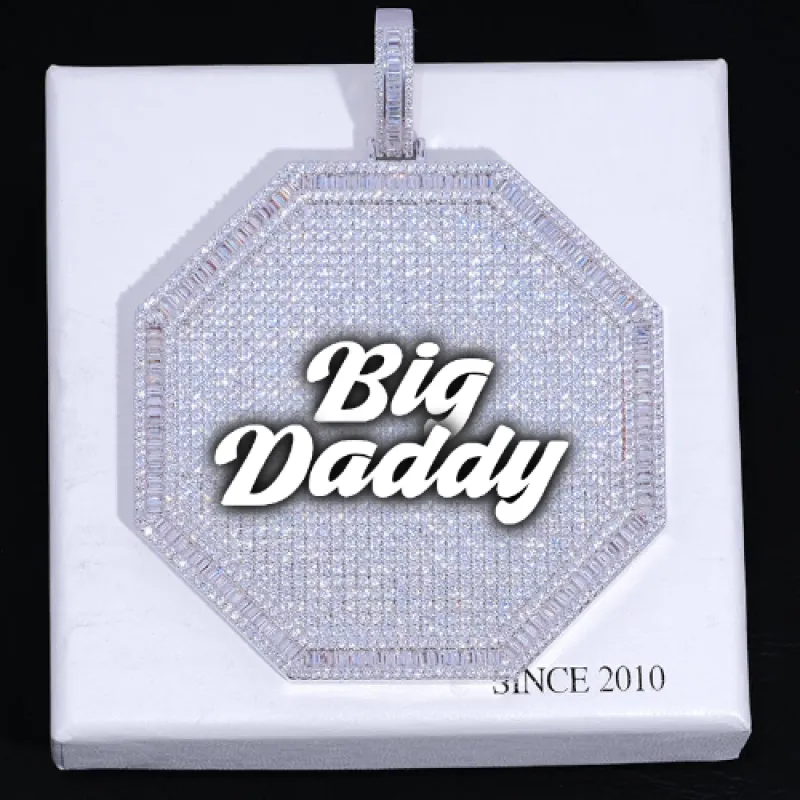 CUSTOM LETTER NECKLACE 3D BIG OCTAGON made by The GUU Shop