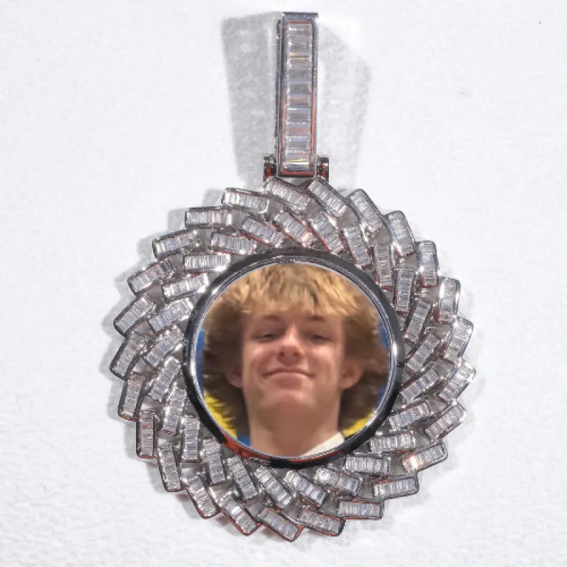 Large 3D Baguette Custom Picture Pendant made by The GUU Shop