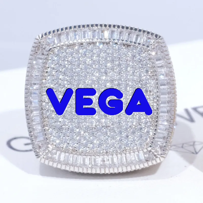 CUSTOM LETTER 3D ICED RING made by The GUU Shop