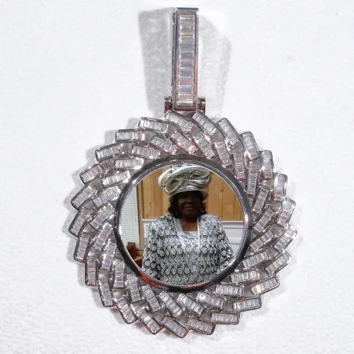 Large 3D Baguette Custom Picture Pendant sold by The GUU Shop