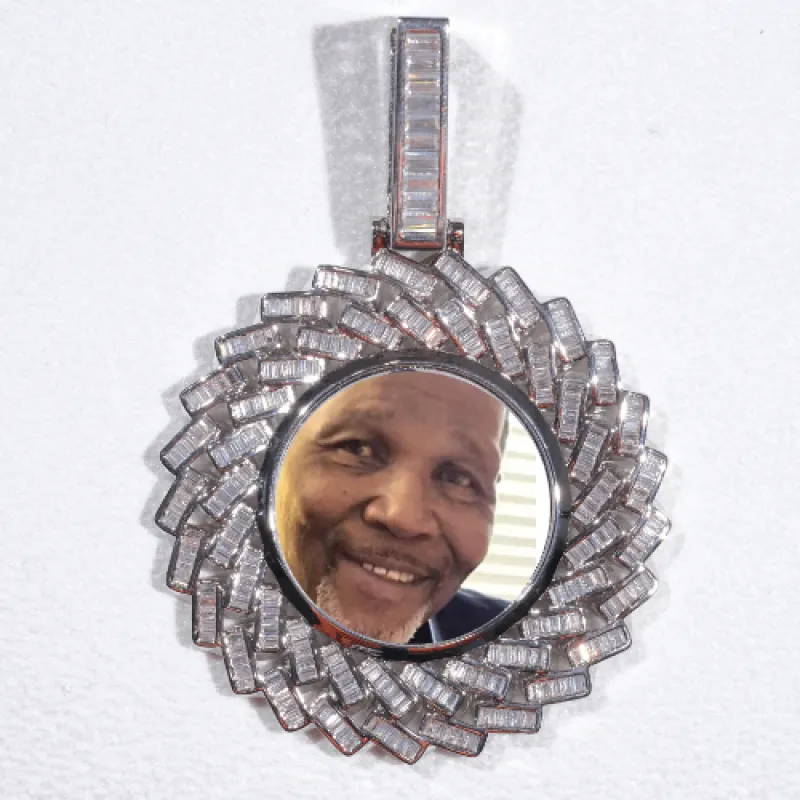 Large 3D Baguette Custom Picture Pendant made by The GUU Shop