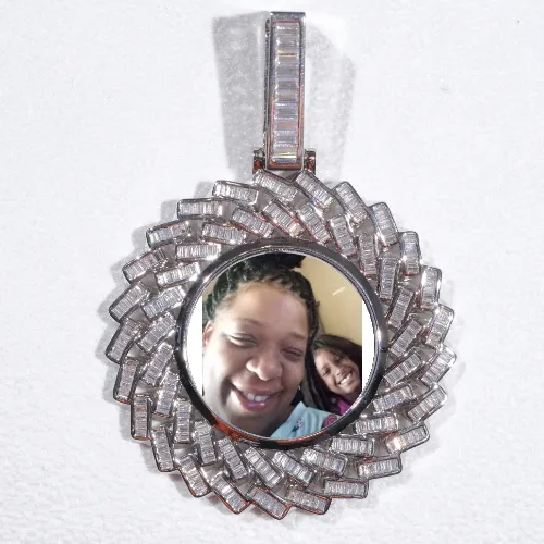 Large 3D Baguette Custom Picture Pendant sold by The GUU Shop