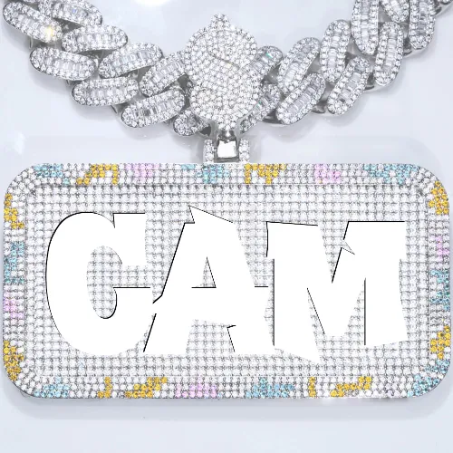 CUSTOM LETTER NECKLACE 3D COLORFUL SQUARE sold by The GUU Shop