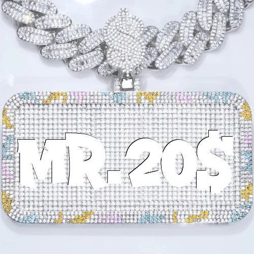 CUSTOM LETTER NECKLACE 3D COLORFUL SQUARE sold by The GUU Shop