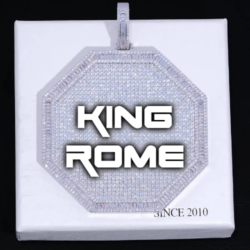 CUSTOM LETTER NECKLACE 3D BIG OCTAGON made by The GUU Shop