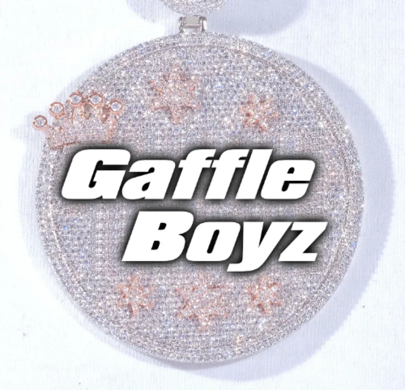 CUSTOM LETTER NECKLACE 3D BIG CROWN DISC made by The GUU Shop