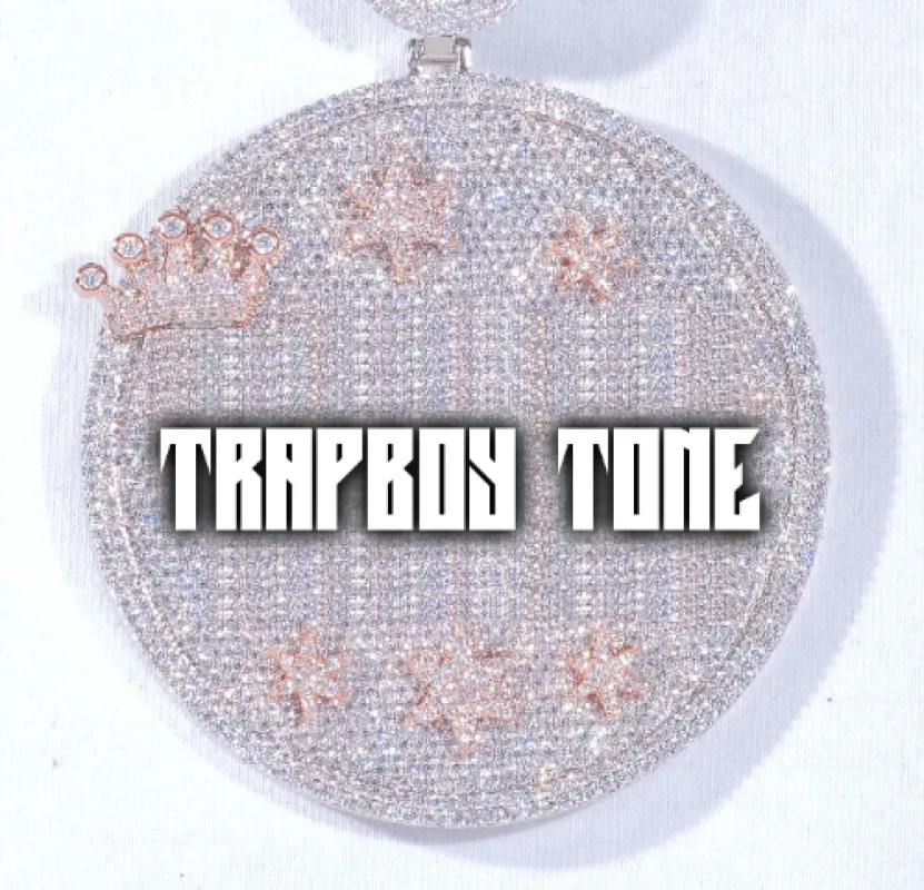 CUSTOM LETTER NECKLACE 3D BIG CROWN DISC made by The GUU Shop