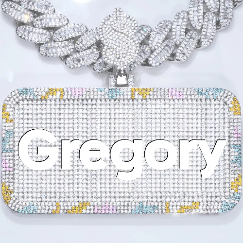 CUSTOM LETTER NECKLACE 3D COLORFUL SQUARE made by The GUU Shop